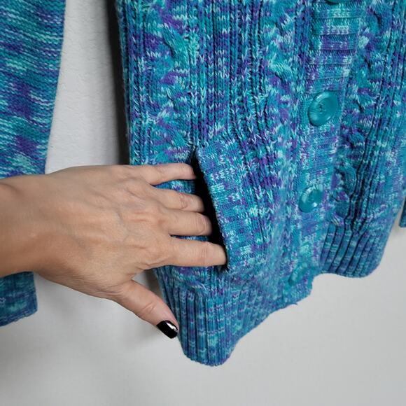 Kirra Hooded Cardigan Womens XS Button Up Fall Winter Casual Pockets Colorful - Picture 6 of 11